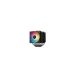 DeepCool AG620 All-Black Dual Tower A-RGB V2 CPU Air Cooler with High-Performance Six HeatPipes for Optimal Heat Dissipation and Two Fine-Tuned 120mm A-RGB PWM Fans – Black Colour
