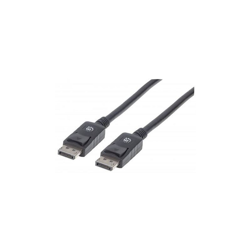 Manhattan 306935  DisplayPort 20 Pin Male to DisplayPort 20 Pin Male 1.0 M Cable -Black