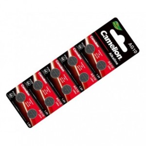 COIN BATTERY ALKALINE SOX 1.5V 80mAh 11.6x3.1mm - 10P/PACK AG10-BP10(0%Hg)