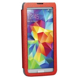 Promate 6959144009575  Lucent S5 Bookcover with T-Screen Window - Red