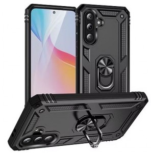 TUFF-LUV Rugged Case and Stand for Samsung Galaxy S23 FE - Black (for charging - this phone use's a USB-C Port) This phone supports wireless charging (5056560415391)