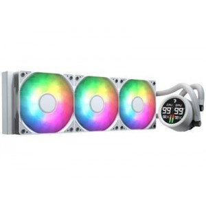 Aerocol Abyss L360 White with digital display - 360mm ARGB Liquid Cooler - Intel LGA1851/LGA1700   - AMD AM4/AM5.