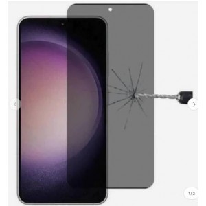 TUFF-LUV Privacy Filter Full Screen Tempered Glass for Samsung Galaxy S23 FE - Clear (for charging - this phone use's a USB-C Port) This phone supports wireless charging (5056560415445)