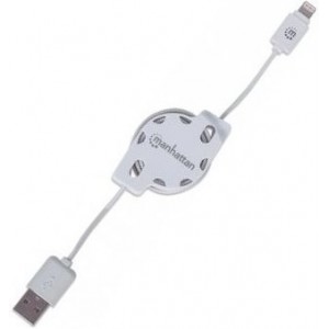 Manhattan 394246  iLynk Lightning Cable -A Male/Lightning Connector Male, 1 m (3 ft.), White