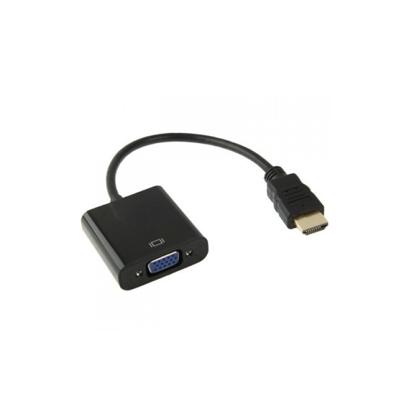 Tuff-Luv  H10_81  HDMI 19 Pin Male to VGA Female Cable Adapter - Black (20cm)
