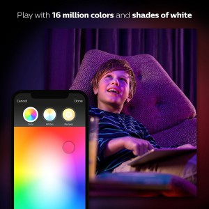 Philips Hue White and COLOUR Ambiance GU10 10W Equivalent Dimmable LED Smart Bulb