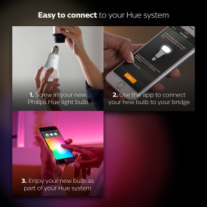 Philips Hue White and COLOUR Ambiance GU10 10W Equivalent Dimmable LED Smart Bulb