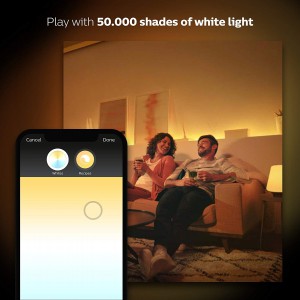 Philips Hue White and COLOUR Ambiance GU10 10W Equivalent Dimmable LED Smart Bulb