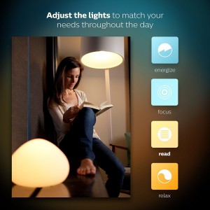 Philips Hue White and COLOUR Ambiance GU10 10W Equivalent Dimmable LED Smart Bulb
