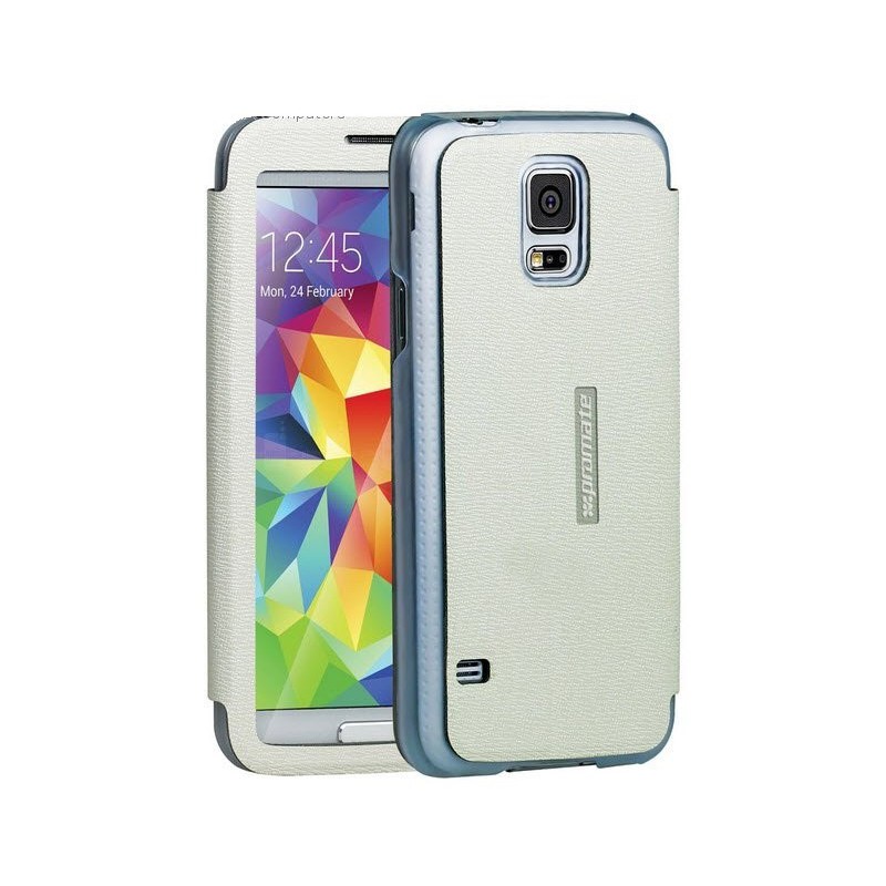 Promate  6959144009582   Lucent S5 Bookcover with T-Screen Window - White