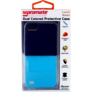 Promate  7161815122141   Lunet iPhone 5 Durable Case with a Cut-Out Design -Blue & Light Blue