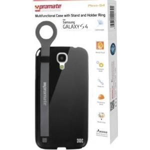 Promate  6959144001807  Pless-S4 Multifunctional Case with a Stand and a Holder Ring for Samsung Galaxy S4 - Black 