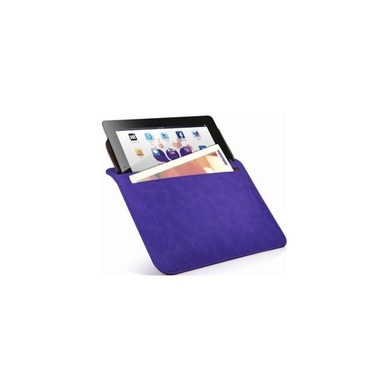 Promate iSleeve.2 iPad Premium Protective Horizontal shamwa Leather Case -Purple