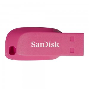 Sandisk SDCZ50C016GB35PE Cruzer Blade 16GB Electric Pink USB Flash Drive