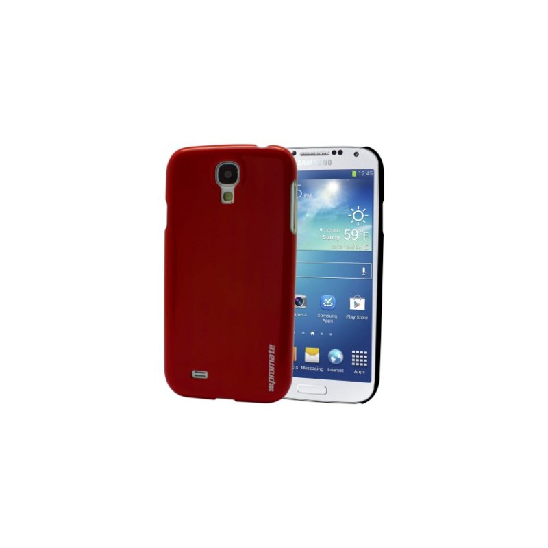 Promate 6959144001494   Figaro-S4 Shiny Custom-Fit Shell Case for Samsung Galaxy S4 - Red