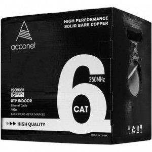CAT6 100m Pull box Roll- White- Solid Copper- CAT6 Cable (Indoor Use)