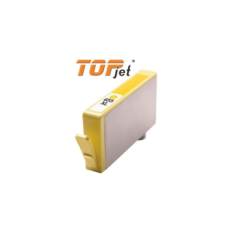 TopJet TJ-655Y Generic Replacement Ink Cartridge for HP 655XL CZ112AE - Yellow