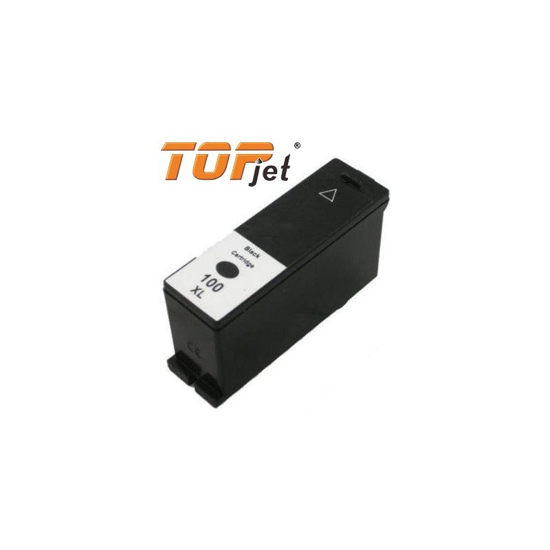 TopJet TJ-100BK Generic Replacement Ink Cartridge for Lexmark 100XL LE14N1068BP - High Yield Black