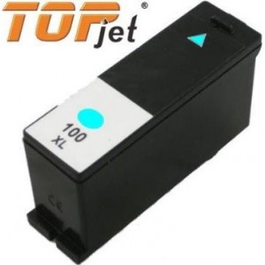 TopJet TJ-100C Generic Replacement Ink Cartridge for Lexmark 100XL LE14N1069BP  - High Yield Cyan