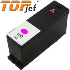 TopJet TJ-100M TopJet Generic Replacement Ink Cartridge for Lexmark 100XL LE14N1070BP - High Yield Magenta