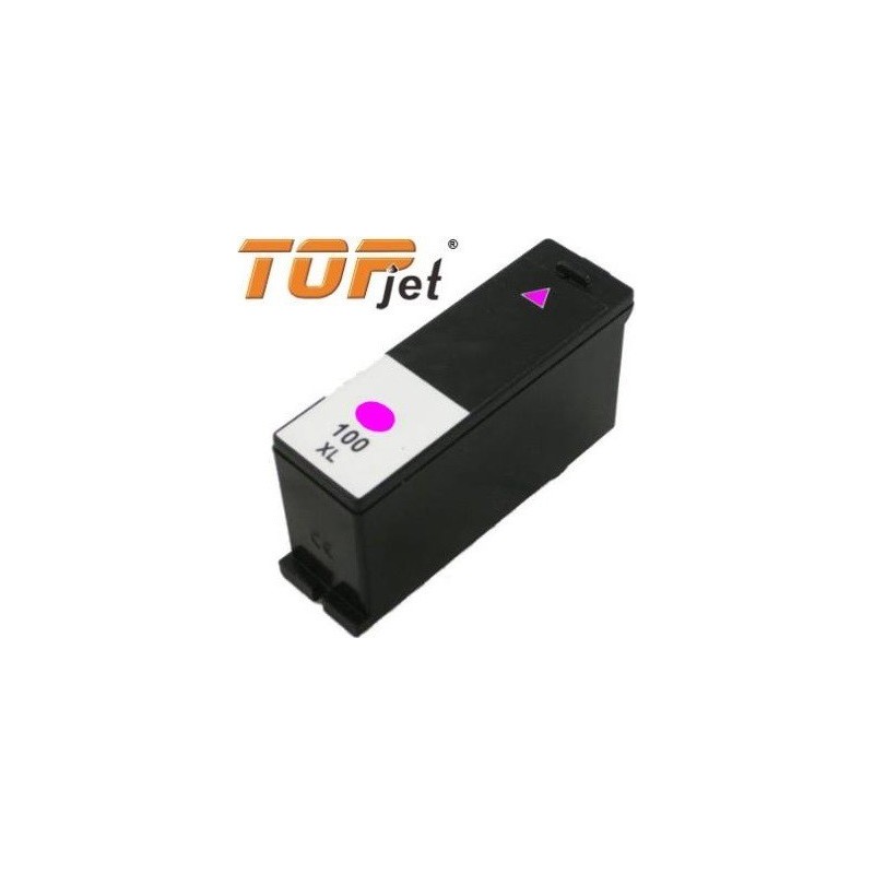 TopJet TJ-100M TopJet Generic Replacement Ink Cartridge for Lexmark 100XL LE14N1070BP - High Yield Magenta