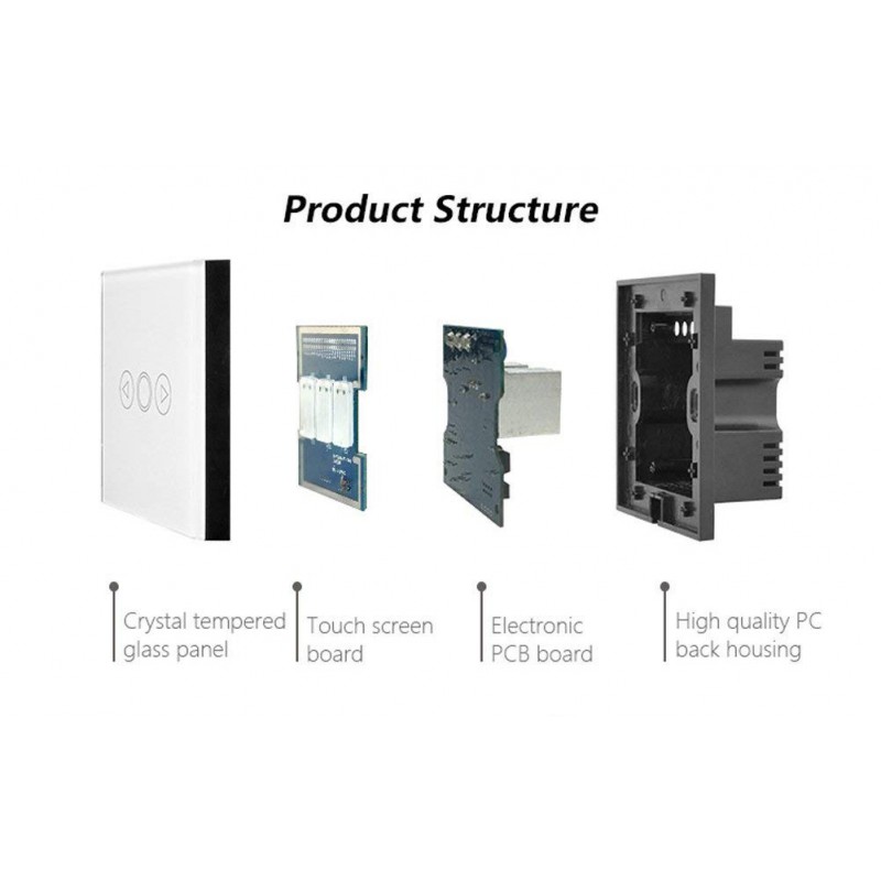 Dimmable Smart Light Switch - RF Touch Remote Control - 1 Gang (NO ...