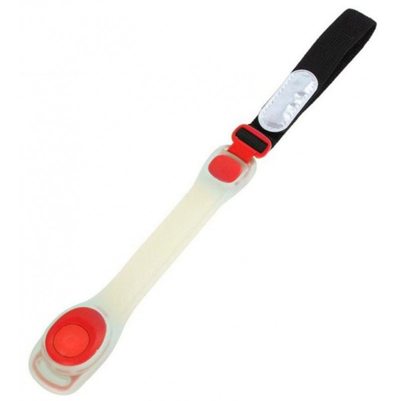 Safety LED Light Arm Band Reflective Silicon Strap-Red