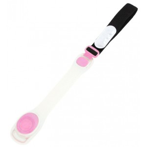 Safety LED Light Arm Band Reflective Silicon Strap-Pink