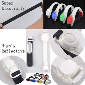 Safety LED Light Arm Band Reflective Silicon Strap-Red