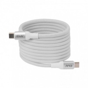 Club3D CAC-3032 2m USB Type-C Magnetic-Coil 240W PD3.1 Cable - White