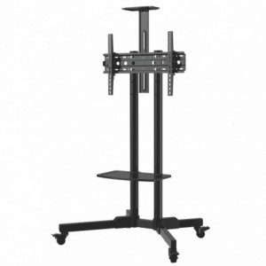 Mobile TV Stand for 32"65" Screens with Adjustable Height &amp; AV Shelf