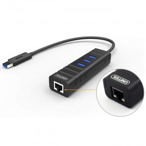 UNITEK USB3.0 3-PORT HUB W 1-GIGABIT LAN (Y-3045) 