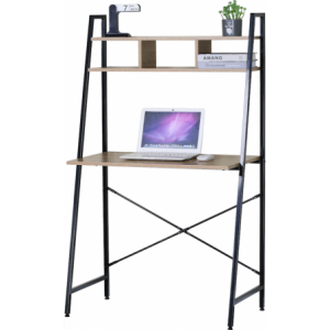 Everfurn Vesa Office Desk - Oak &amp; Black