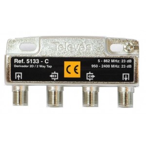 2 Way Tap 23dB Sat 5-2400Mhz