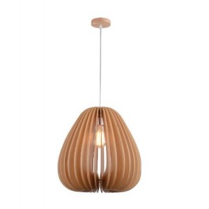 230VAC 60W 1XE27 Pendant Wood 400MM Dia.
