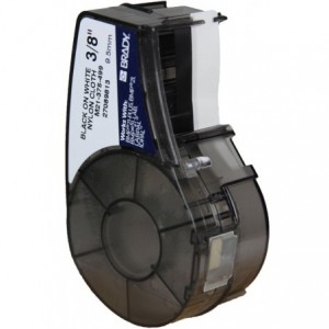 9.53MM x 4.9M NYLON CLOTH TAPE BLACK ON WHITE