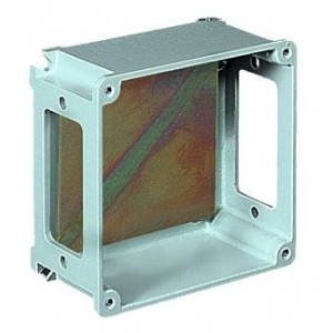 Box In Alum 185X185X95MM C/W Win -/F3/-/F3 For 125 A Socket