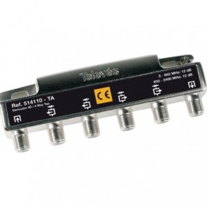 4 WAY TAP 12dB LOSS 5-2400Mhz
