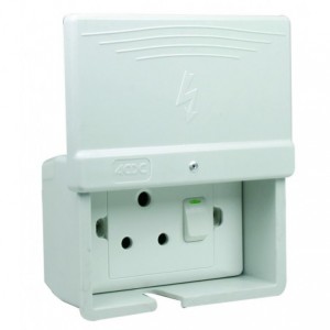 W/P Surface 16A Single Socket OUTLET- Fibre(dmc)
