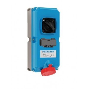 125A 400VAC 3P+N+E 6H IP66/67 I/LOCK Socket Outlet C/W Din R
