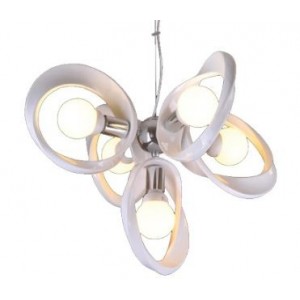230V 5X40W E27 Pendant Light White Poly Resin