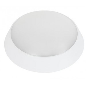 230VAC LED 20W PVC White Bulkhead Cct Adj 220MM Dia.