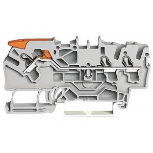 2.5MM² Lever + Cage Clamp Grey Terminal Block - FEED-THROUGH