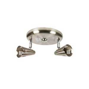 12VAC MR16 Ceiling Light Fitting 2 Lamp Satin Silver