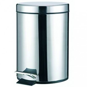 S/STEEL Pedal Bin 12LITRE 250MM Dia X 300MM High