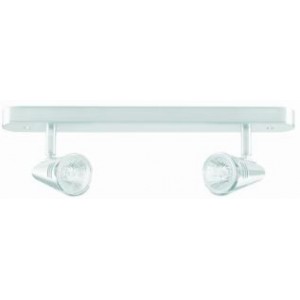 2 X 50W Lv Ceiling Light Fitting 2 Lamp White Bar