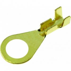Terminal. RING- Brass NON-INS 4MM DIA/20