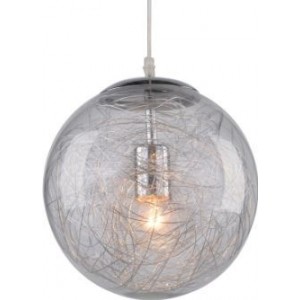 230VAC 60W 1XE27 Pendant GLASS/ Aluminium 300MM Dia.