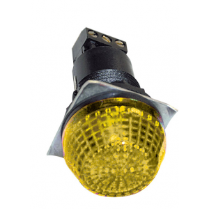 230VAC 30mm YELLOW BEACON STEADY/FLASHING IP65