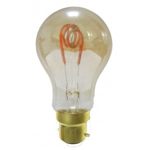 230VAC 2W A60 Quadloop LED Lamp Dimmable B22 2200K